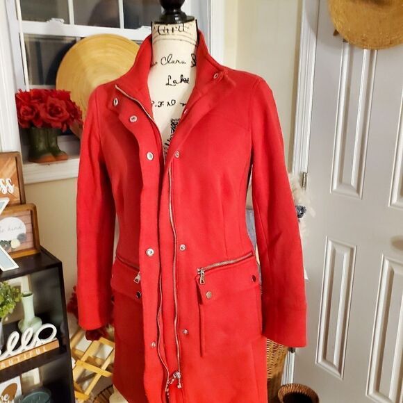 Inc International Concept Red Stylish Peacoat - Picture 3 of 13